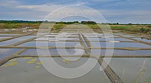 Salt evaporation in Brittany.