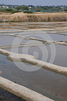 Salt evaporation pond