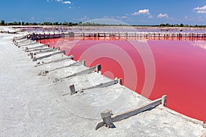 Salt evaporation pond