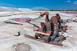 Salt evaporation pond