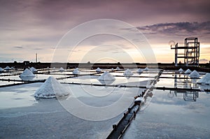 Salt evaporation pond