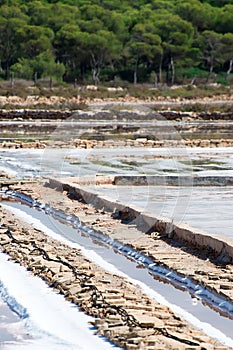 Salt evaporation pond.