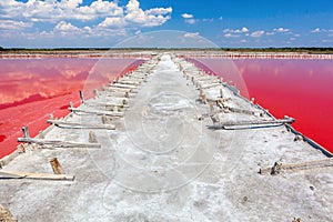 Salt evaporation pond