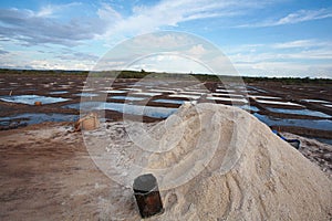 Salt evaporation pond, Rock salt and salt pans