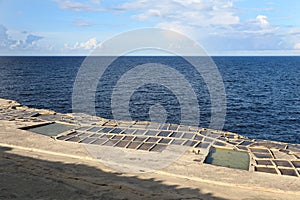 Salt evaporation ponds, Malta