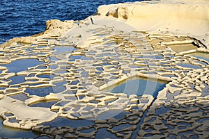 Salt evaporation ponds, Malta