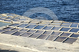 Salt evaporation ponds, Malta