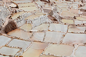 Salt evaporation ponds. Maras. Sacred Valley. Cusco region. Peru