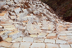 Salt evaporation ponds. Maras. Sacred Valley. Cusco region. Peru