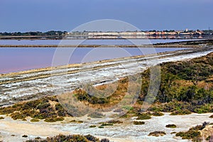 Salt evaporation ponds, Salin-de-Giraud, Camargue