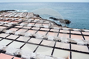 Salt evaporation ponds of Salinas de Fuencaliente