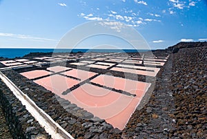 Salt extraction plant at salinas La Palma