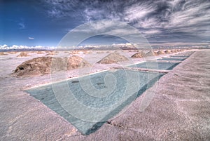 Salt Extraction Pools in Salinas Grandes photo