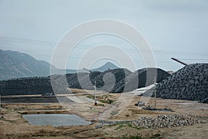 Salt farm in Ninh Thuan, Vietnam