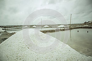 Salt Farming stock photograph