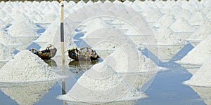 Salt field at Ban Laem-Thailand