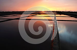 Salt field Sunset