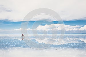 Salt flat Salar de Uyuni, Altiplano, Bolivia photo