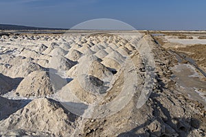 Salt flats near Afera Lake in the Danakil Depression, Ethiopia.