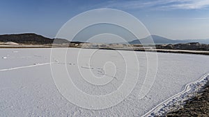 Salt flats near Afera Lake in the Danakil Depression, Ethiopia.