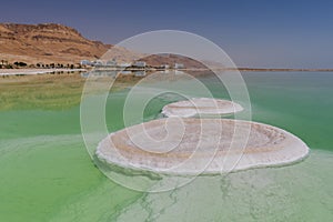 Salt formation in Ein Bokek, Dead Sea, near Neve Zohar, Israel.