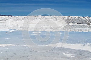 Salt formation wall in Uyuni