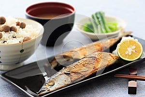 Salt-grilled Pacific Saury