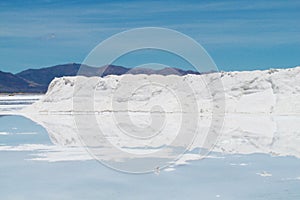 Salt hill at salar Uyuni