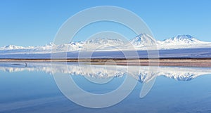 Salt lake in the Atacama desert