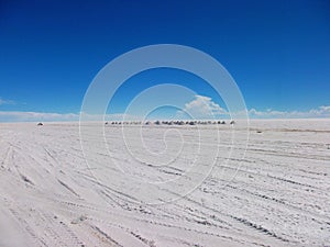 Salt lake in Bolivia salar de Uyuni