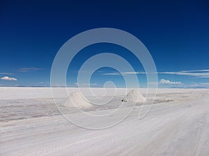 Salt lake in Bolivia salar de Uyuni