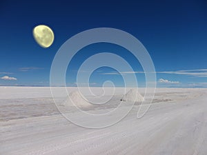 Salt lake in Bolivia salar de Uyuni