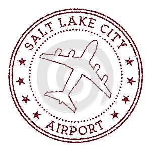 Salt Lake City Airport stamp.