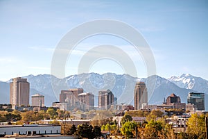 Salt Lake City downtown overview