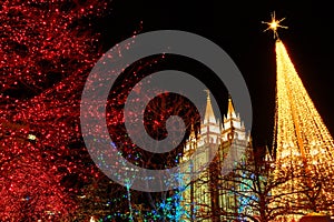 Salt Lake City Mormon Temple Christmas Lights