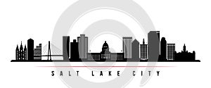 Salt Lake City skyline horizontal banner.