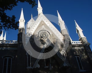 Salt Lake City, SLC, the capital. Utah State Capitol inside and out. Salt Lake Temple. photo