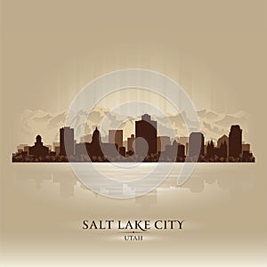 Salt Lake City, Utah skyline city silhouette