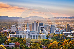 Salt Lake City, Utah, USA Downtown Cityscape