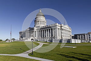 Salt Lake City, Utah. The Utah Capitol houses the chambers of the Utah State Legislature, the governor`s office, and the State