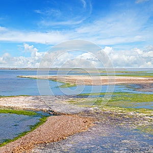 Salt lake with healing mud