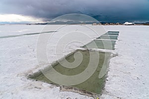 Salt lake near Salta, Argentina