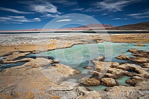 Salt lake Salar de Tara, Chile photo