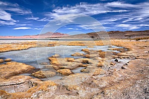 Salt lake Salar de Tara, Chile