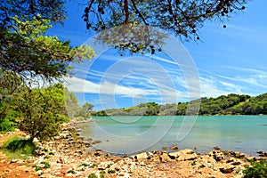 Salt lake in Telascica Nature Park,Croatia.