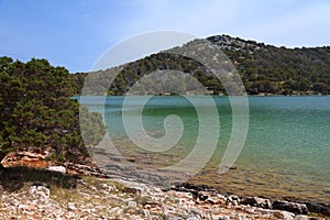 Salt lake in Telascica Nature Park, Croatia