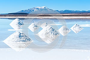 Salt lake Uyuni in Bolivia