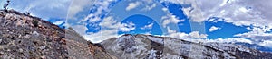 Salt Lake Valley and City panoramic views from the Red Butte Trail to the Living Room, Wasatch Front, Rocky Mountains in Utah