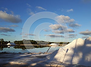 Salt lakes at ColÃÂ²nia de Sant Jordi, Mallorca, Spain photo