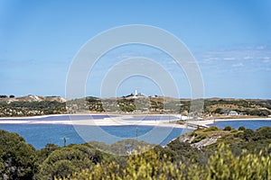 Salt lakes on Rottnest Island